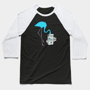 Blue Flamingo Baseball T-Shirt